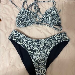 Stylish Black and White Bikini Set